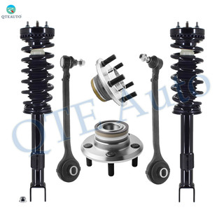 Set of 6 Front Lower Forward Control Arm Ball Joint-Wheel Hub Bearing Assembly-Quick Complete Strut-Coil Spring Assembly Replacement For 2007-2010 Dodge Charger