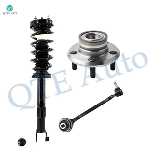 Set of 3 Front Left Lower Forward Control Arm Ball Joint-Wheel Hub Bearing Assembly-Quick Complete Strut-Coil Spring Assembly Replacement For 2009 2010 Dodge Challenger R/T