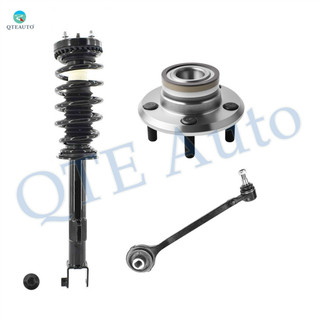 Set of 3 Front Right Lower Forward Control Arm Ball Joint-Wheel Hub Bearing Assembly-Quick Complete Strut-Coil Spring Assembly Replacement For 2009 2010 Dodge Challenger R/T