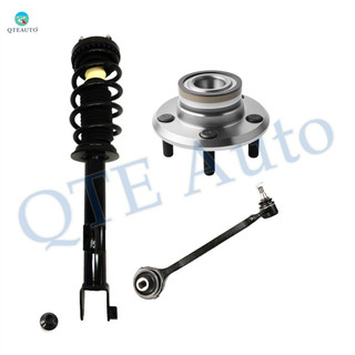 Set of 3 Front Left Lower Forward Control Arm Ball Joint-Wheel Hub Bearing Assembly-Quick Complete Strut-Coil Spring Assembly Replacement For 2009 2010 Dodge Challenger
