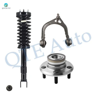 Set of 3 Front Left Upper Control Arm Ball Joint-Wheel Hub Bearing Assembly-Quick Complete Strut-Coil Spring Assembly Replacement For 2005-2008 Chrysler 300