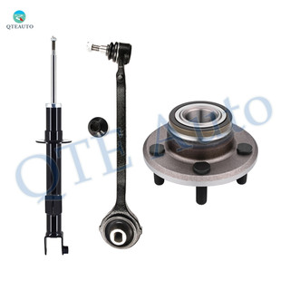 Set of 3 Front Left Lower Forward Control Arm Ball Joint-Wheel Hub Bearing Assembly-Suspension Strut Assembly Replacement For 2007-2010 Dodge Charger