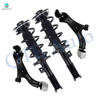 Set of 4 Front Lower Control Arm Ball Joint-Quick Complete Strut-Coil Spring Assembly Replacement For 2010-2017 GMC Terrain L4 2.4L