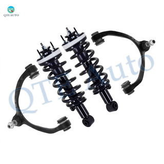 Set of 4 Front Upper Control Arm Ball Joint-Quick Complete Strut-Coil Spring Assembly Replacement For 2003-2011 Ford Crown Victoria Police Interceptor