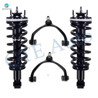 Set of 4 Front Upper Control Arm Ball Joint-Quick Complete Strut-Coil Spring Assembly Replacement For 2003-2011 Mercury Grand Marquis w/ Police or Taxi Package