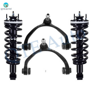 Set of 4 Front Upper Control Arm Ball Joint-Quick Complete Strut-Coil Spring Assembly Replacement For 2003-2011 Mercury Grand Marquis w/ Police or Taxi Package