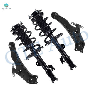 Set of 4 Front Lower Control Arm Ball Joint-Quick Complete Strut-Coil Spring Assembly Replacement For 2009 2010 Toyota Highlander