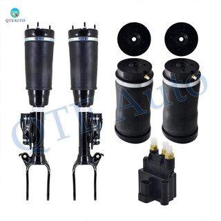 Set of 5 Air Suspension Valve Solenoid Block-Front Air Airmatic Suspension Spring Strut-Rear Air Suspension Spring Bag For 2010-2012 Mercedes-Benz R350