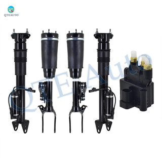 Set of 5 Air Suspension Valve Solenoid Block-Front Air Airmatic Suspension Spring Strut-Rear Air Airmatic Suspension Shock Fits 2007-2009 Mercedes-Benz R320 w/ Adaptive Damping Suspension
