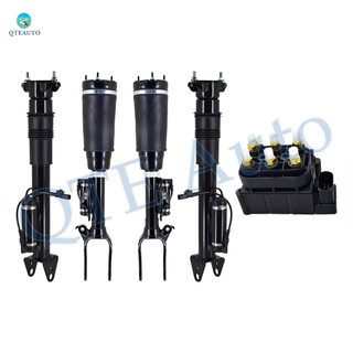 Set of 5 Air Suspension Valve Solenoid Block-Front Air Airmatic Suspension Spring Strut-Rear Air Airmatic Suspension Shock For 2006-2008 Mercedes-Benz R500 w/ Adaptive Damping Suspension