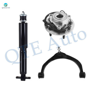 Set of 3 Front Right Upper Control Arm Ball Joint-Wheel Hub Bearing Assembly-Shock Absorber For 2009 Dodge RAM 1500