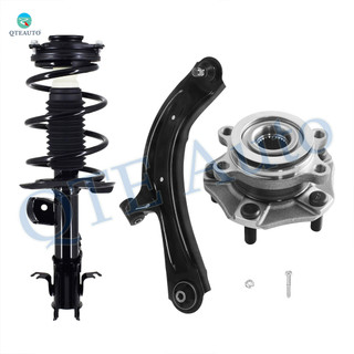Set of 3 Front Right Lower Control Arm Ball Joint-Wheel Hub Bearing Assembly-Quick Complete Strut-Coil Spring Assembly For 2013 Nissan Sentra