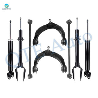Set of 8 Front Upper Control Arm Ball Joint-Suspension Strut Assembly-Rear Lower Rearward Control Arm-Shock Absorber For 2011-2015 Jeep Grand Cherokee