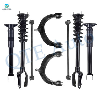 Set of 8 Front Upper Control Arm Ball Joint-Quick Complete Strut-Coil Spring Assembly-Rear Lower Rearward Control Arm-Complete Shock Absorber Kit For 2011-2015 Jeep Grand Cherokee RWD