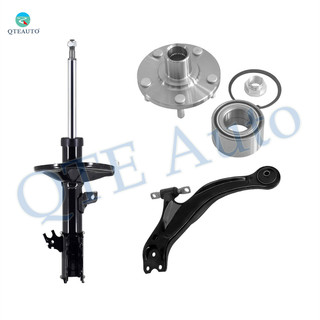 Set of 3 Front Left Lower Control Arm Ball Joint-Wheel Hub Bearing Assembly-Suspension Strut Assembly Replacement For 1998-2003 Toyota Avalon