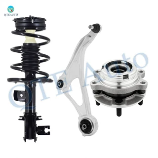 Set of 3 Front Right Lower Control Arm Ball Joint-Wheel Hub Bearing Assembly-Quick Complete Strut-Coil Spring Assembly Replacement For 2015-2018 Nissan Altima