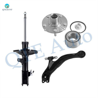 Set of 3 Front Right Lower Control Arm Ball Joint-Wheel Hub Bearing Assembly-Suspension Strut Assembly Replacement For 1998-2003 Toyota Avalon