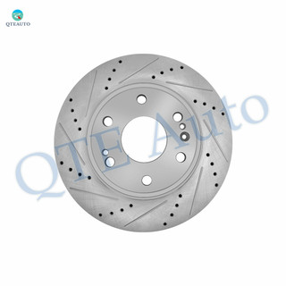Front 1 Piece Right 330mm Drilled Slotted Brake Disc Rotor For 2015-2020 Cadillac Escalade