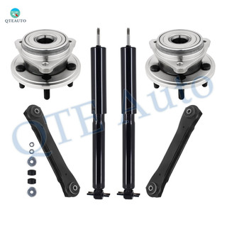Set of 6 Front Lower Control Arm-Wheel Hub Bearing Assembly-Shock Absorber For 1999-2001 Jeep Cherokee