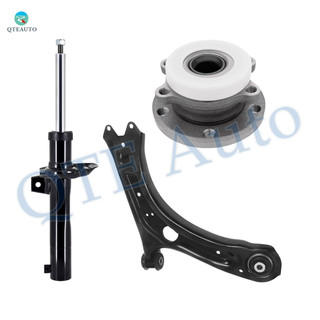 Set of 3 Front Left Lower Control Arm Ball Joint-Wheel Hub Bearing Assembly-Suspension Strut Assembly For 2012-2022 Volkswagen Passat