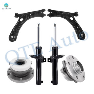 Set of 6 Front Lower Control Arm Ball Joint-Wheel Hub Bearing Assembly-Suspension Strut Assembly For 2012-2019 Volkswagen Beetle