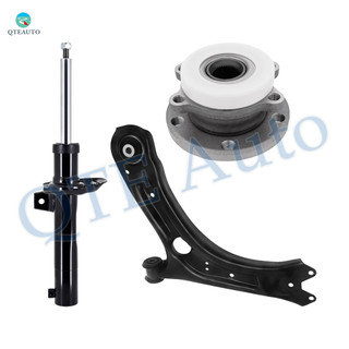 Set of 3 Front Right Lower Control Arm Ball Joint-Wheel Hub Bearing Assembly-Suspension Strut Assembly For 2012-2019 Volkswagen Beetle