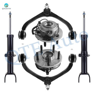 Set of 6 Front Upper Control Arm Ball Joint-Wheel Hub Bearing Assembly-Suspension Strut Assembly For 2006-2008 Mitsubishi Raider