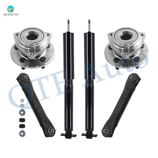 Set of 6 Front Lower Control Arm-Wheel Hub Bearing Assembly-Shock Absorber For 1990-1992 Jeep Comanche