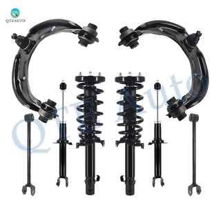 Set of 8 Front Upper Control Arm Ball Joint-Quick Complete Strut-Coil Spring Assembly-Rear Lower Rearward Control Arm-Suspension Strut Assembly For 2008-2012 Honda Accord LX LX-P SE