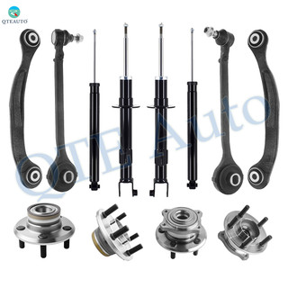 Set of 12 Front Lower Forward Control Arm Ball Joint-Wheel Hub Bearing Assembly-Suspension Strut Assembly-Rear Upper Rearward Control Arm-Wheel Hub Bearing Assembly-Shock Absorber For 2005-2009 Chrysler 300