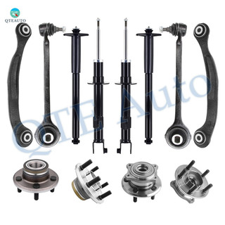 Set of 12 Front Lower Forward Control Arm Ball Joint-Wheel Hub Bearing Assembly-Suspension Strut Assembly-Rear Upper Rearward Control Arm-Wheel Hub Bearing Assembly-Complete Shock Absorber Kit For 2006-2009 Dodge Charger