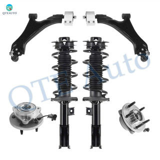 Set of 6 Front Lower Control Arm Ball Joint-Wheel Hub Bearing Assembly-Quick Complete Strut-Coil Spring Assembly For 2012-2015 Chevrolet Captiva Sport