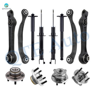 Set of 12 Front Lower Rearward Control Arm-Wheel Hub Bearing Assembly-Suspension Strut Assembly-Rear Upper Rearward Control Arm-Wheel Hub Bearing Assembly-Complete Shock Absorber Kit For 2005-2008 Dodge Magnum