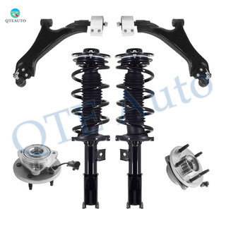 Set of 6 Front Lower Control Arm Ball Joint-Wheel Hub Bearing Assembly-Quick Complete Strut-Coil Spring Assembly For 2012 Chevrolet Captiva Sport