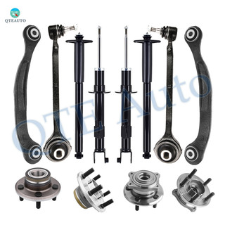 Set of 12 Front Lower Forward Control Arm Ball Joint-Wheel Hub Bearing Assembly-Suspension Strut Assembly-Rear Upper Rearward Control Arm-Wheel Hub Bearing Assembly-Complete Shock Absorber Kit For 2007-2009 Dodge Charger