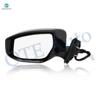 Left Driver Side Mirror, Power Heated Paintable Manual Folding View Mirror with Turn Signal Light For 2013-2018 Nissan Altima