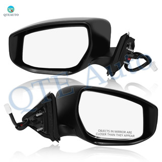 Driver & Passenger Side Mirrors, Left-Right Power Heated Paintable Manual Folding View Mirrors with Turn Signal Light For 2013-2018 Nissan Altima, Door Mirror Pair of 2