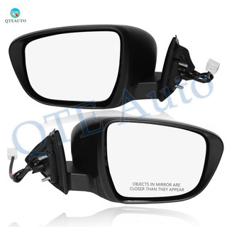 Driver & Passenger Side Mirrors, Left-Right Power Non-Heated Paintable Manual Folding View Mirror For 2017-2020 Nissan Rogue, Door Mirror Pair of 2