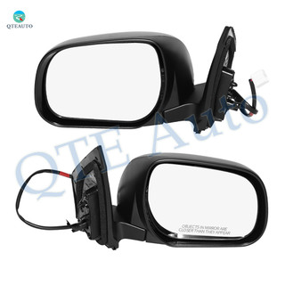 Driver & Passenger Side Mirrors, Left-Right Power Non-Heated Paintable Manual Folding View Mirror For 2009-2012 Toyota RAV4, Door Mirror Pair of 2