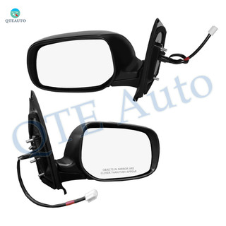 Driver & Passenger Side Mirrors, Left-Right Power Non-Heated Paintable Manual Folding View Mirror For 2007-2012 Toyota Yaris, Door Mirror Pair of 2