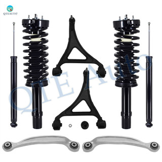 Set of 8 Front Lower Control Arm Ball Joint-Quick Complete Strut-Coil Spring Assembly-Rear Upper Rearward Control Arm-Shock Absorber For 2007-2010 Dodge Charger