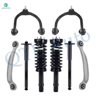 Set of 8 Front Upper Control Arm Ball Joint-Quick Complete Strut-Coil Spring Assembly-Rear Upper Rearward Control Arm-Complete Shock Absorber Kit For 2005-2010 Chrysler 300