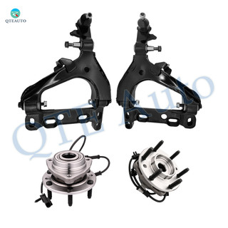 Set of 4 Front Lower Control Arm Ball Joint-Wheel Hub Bearing Assembly For 2004-2007 Chevrolet Trailblazer