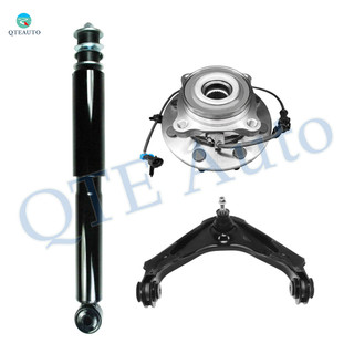 Set of 3 Front Upper Wheel Hub Bearing Assembly-Control Arm Ball Joint-Shock Absorber For 2001-2003 GMC Sierra 3500