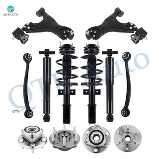 Set of 12 Front Lower Control Arm Ball Joint-Wheel Hub Bearing Assembly-Quick Complete Strut-Coil Spring Assembly-Rear Upper Forward Control Arm-Wheel Hub Bearing Assembly-Shock Absorber For 2007-2012 GMC Acadia