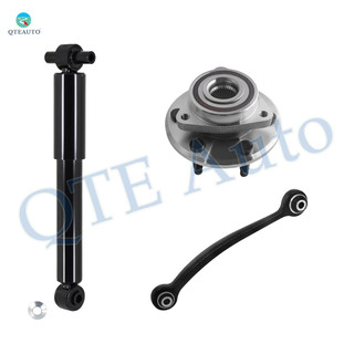 Set of 3 Rear Upper Forward Control Arm-Wheel Hub Bearing Assembly-Shock Absorber For 2007-2010 Saturn Outlook Monotube Performance Upgrade