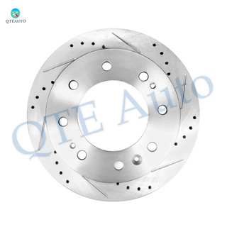 1 Piece Front Left 355mm Drilled Slotted Brake Disc Rotor For 2011-2017 Chevrolet Silverado 2500 HD