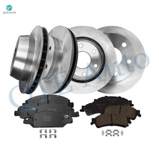 Set of 12 Front 305mm-Rear 330mm Brake Disc Rotors-Ceramic Brake Pad Kit For 2005 Chevrolet Silverado 1500