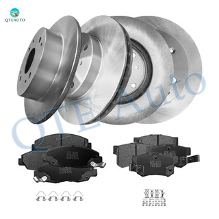 Set of 12 260mm Front-Rear Brake Disc Rotors-D1578 8791 Ceramic Brake Pad Kit For 1998 1999 Acura CL