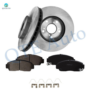 Set of 6 Front 282mm Brake Disc Rotors-Ceramic Brake Pad Kit For 2006-2011 Honda Civic